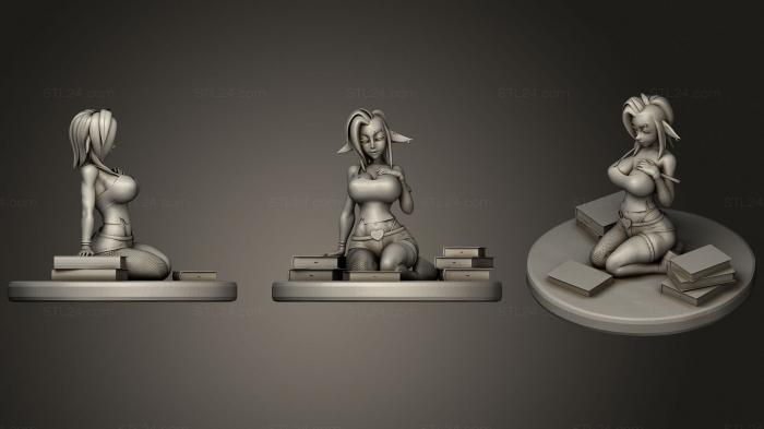 Статуэтки девушки (Сексуальная женщина-гоблин, STKGL_1464) 3D модель для ЧПУ станка