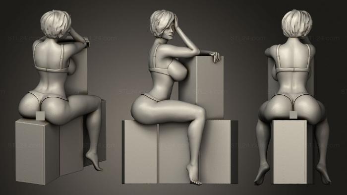 Figurines of girls (Sexy girl box, STKGL_1469) 3D models for cnc