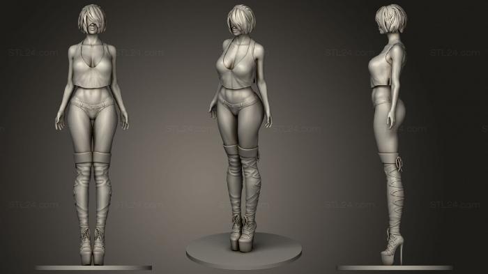 Статуэтки девушки (Джинсы Для Сексуальной Девушки, STKGL_1470) 3D модель для ЧПУ станка