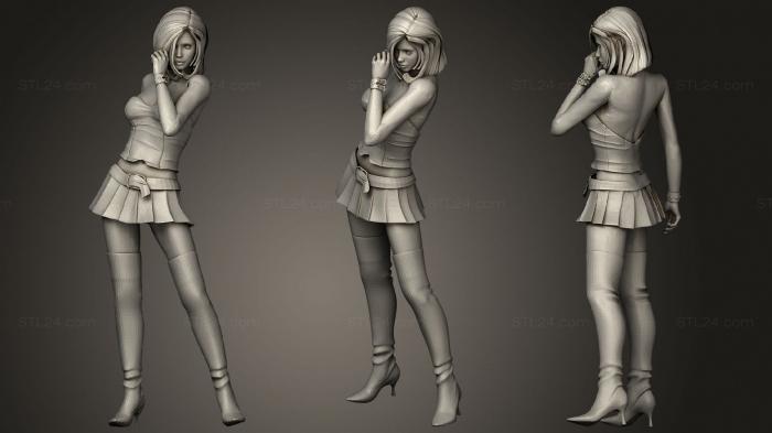 Статуэтки девушки (Сексуальная Девушка, STKGL_1475) 3D модель для ЧПУ станка