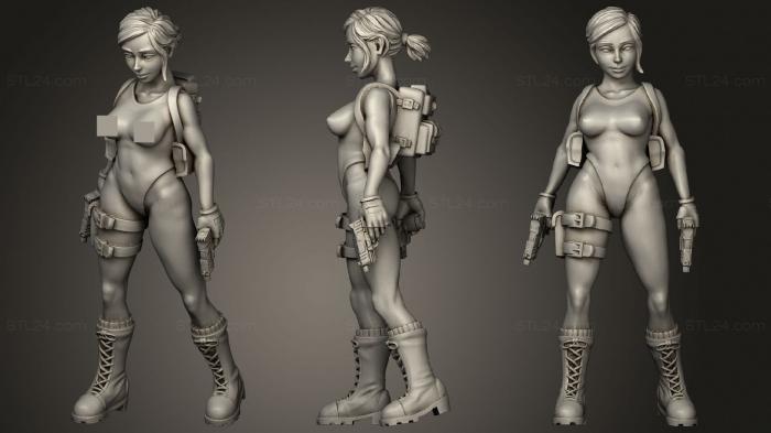 Figurines of girls (Sexy Tomb Explorer in Swimsuit, STKGL_1482) 3D models for cnc