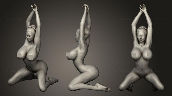 Статуэтки девушки (Сексуальная женщина, STKGL_1486) 3D модель для ЧПУ станка