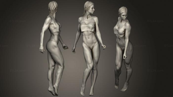 Figurines of girls (She Fit, STKGL_1492) 3D models for cnc