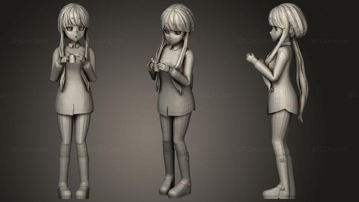 Статуэтки девушки (Шима Рин, STKGL_1503) 3D модель для ЧПУ станка