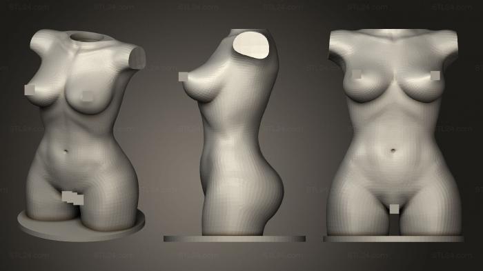 Статуэтки девушки (Бюст женщины, STKGL_1530) 3D модель для ЧПУ станка
