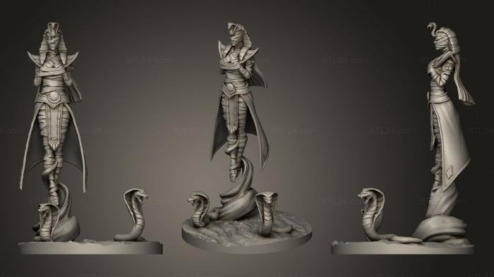 Figurines of girls (Snake Whisperer, STKGL_1531) 3D models for cnc
