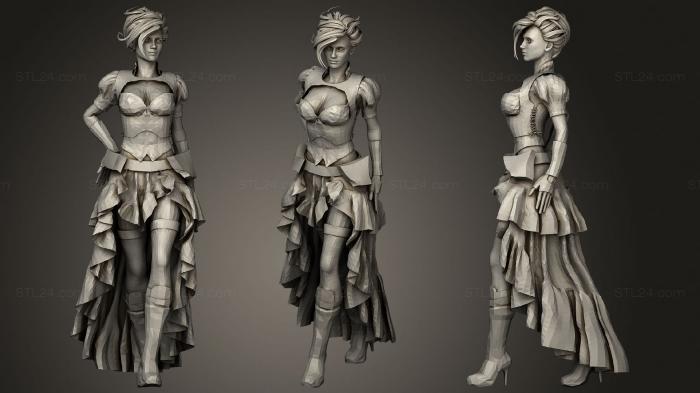 Figurines of girls (Steampunk woman, STKGL_1547) 3D models for cnc