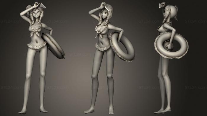 Figurines of girls (Swimsuit eri, STKGL_1574) 3D models for cnc