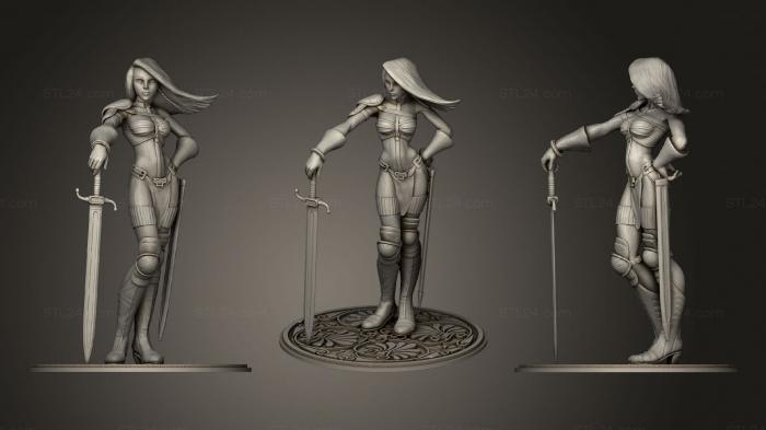 Figurines of girls (Taarna pinup, STKGL_1586) 3D models for cnc