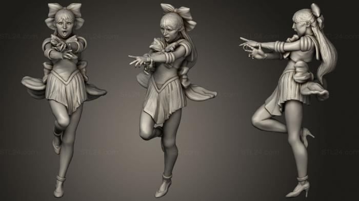 Статуэтки девушки (Девушка с вытянутой вперед рукой, STKGL_1598) 3D модель для ЧПУ станка