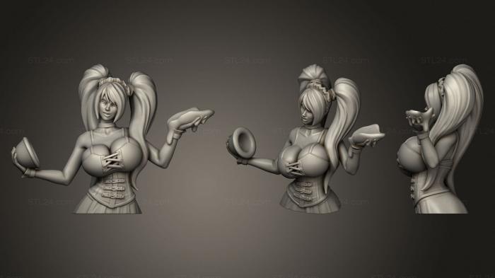 Figurines of girls (The Sexy Maid Pen Holder, STKGL_1601) 3D models for cnc