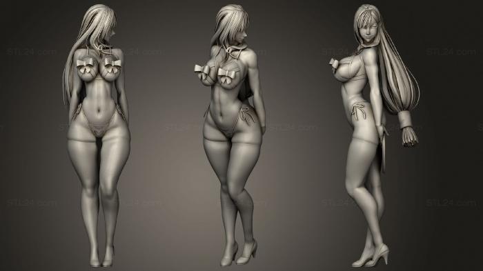 Figurines of girls (Tifa Valentines, STKGL_1611) 3D models for cnc