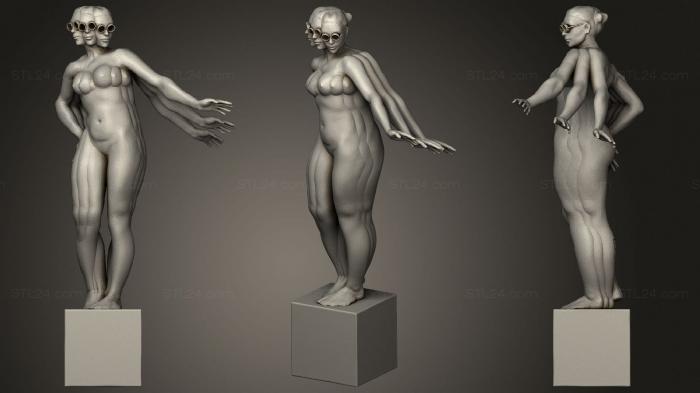 Статуэтки девушки (Тройное Видение, STKGL_1623) 3D модель для ЧПУ станка