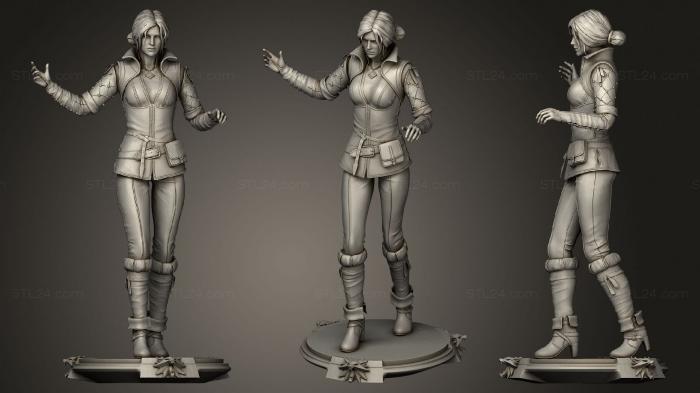 Статуэтки девушки (Трисс Меригольд - Ведьмак, STKGL_1624) 3D модель для ЧПУ станка