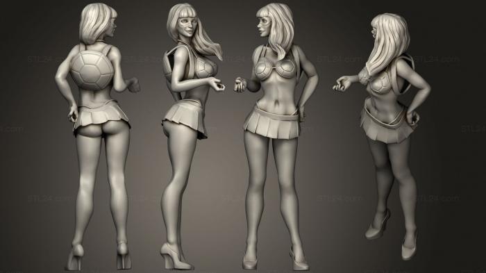 Figurines of girls (Turtle girl, STKGL_1626) 3D models for cnc