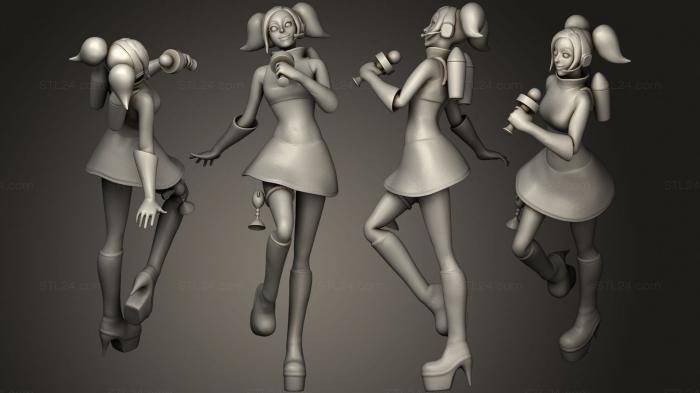 Figurines of girls (Ulala Space Channel 5, STKGL_1630) 3D models for cnc