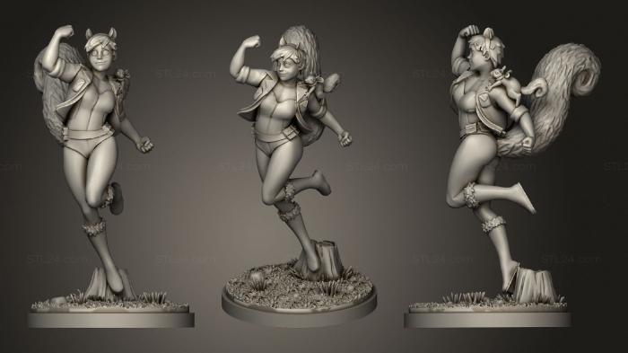 Figurines of girls (Unbeatable Girl 24, STKGL_1631) 3D models for cnc