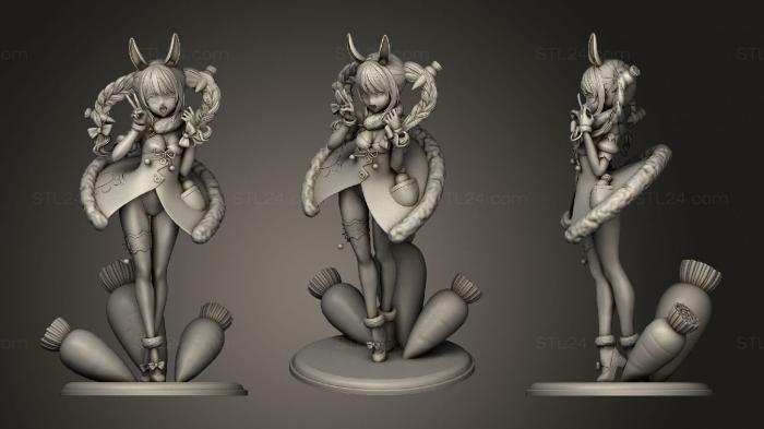 Figurines of girls (Usada Pekora, STKGL_1636) 3D models for cnc