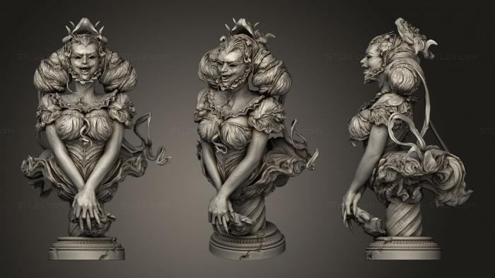 Статуэтки девушки (Девушка-вампир Дракула Влад - Раб-Цепеш, STKGL_1642) 3D модель для ЧПУ станка