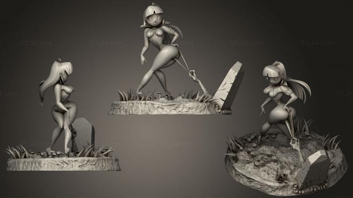 Figurines of girls (Vampirella cartoo, STKGL_1645) 3D models for cnc