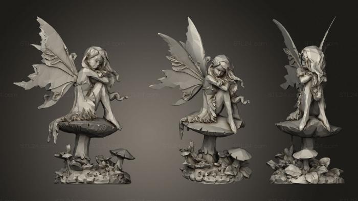 Figurines of girls (Violet Pixie Fairy, STKGL_1657) 3D models for cnc