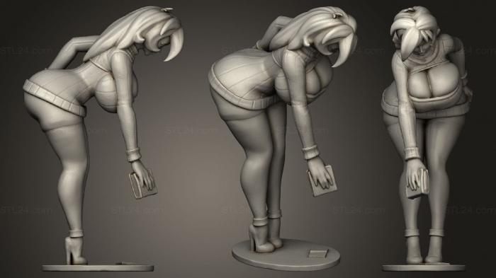 Статуэтки девушки (Вендолин, STKGL_1671) 3D модель для ЧПУ станка