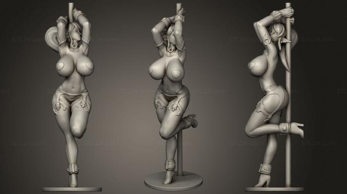 Figurines of girls (Whole body, STKGL_1675) 3D models for cnc