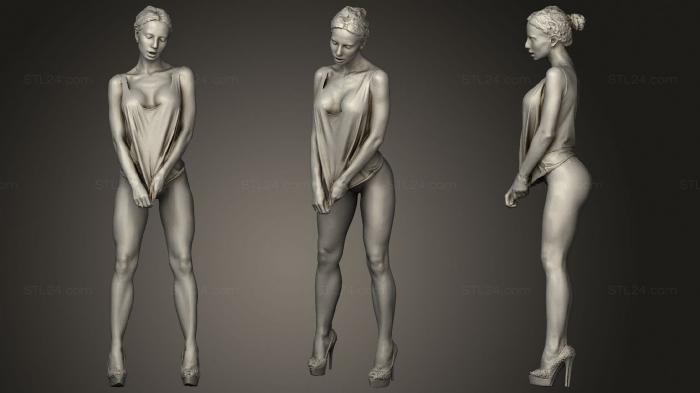 Figurines of girls (Woman Posing, STKGL_1697) 3D models for cnc