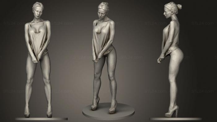 Статуэтки девушки (Стоящая женщина 67 Лет, STKGL_1698) 3D модель для ЧПУ станка