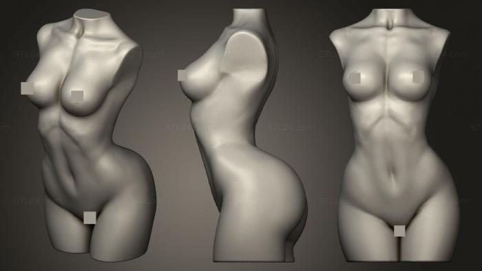 Статуэтки девушки (Скульптура женского торса (Уничтожена), STKGL_1699) 3D модель для ЧПУ станка