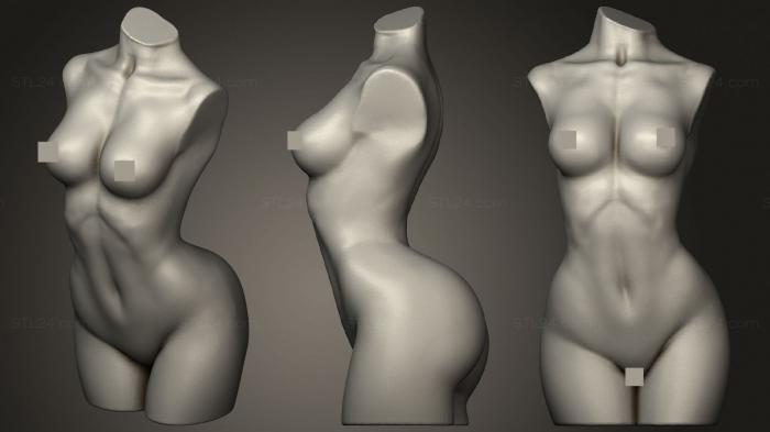 Статуэтки девушки (Исправлено Женское Тело Для режима Вазы, STKGL_1702) 3D модель для ЧПУ станка