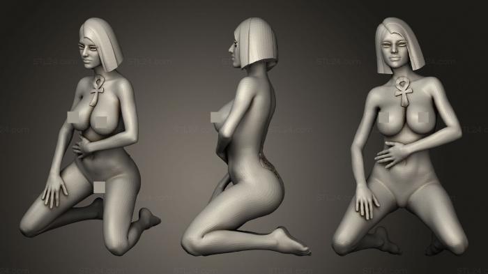 Статуэтки девушки (Женщины египетской красоты, STKGL_1704) 3D модель для ЧПУ станка