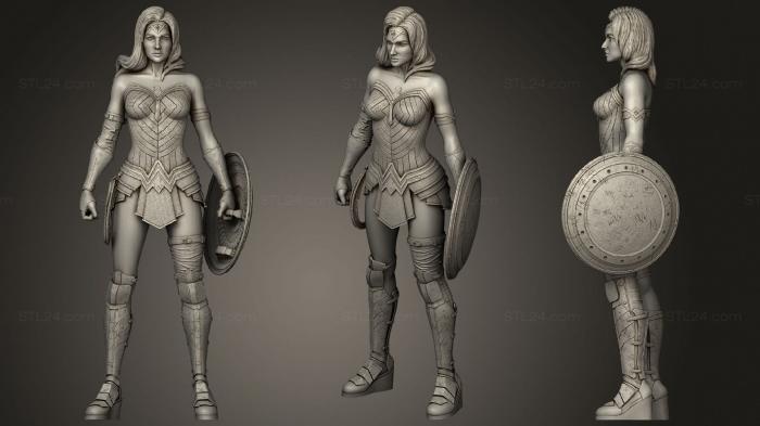 Figurines of girls (Wonder Woman 2, STKGL_1705) 3D models for cnc