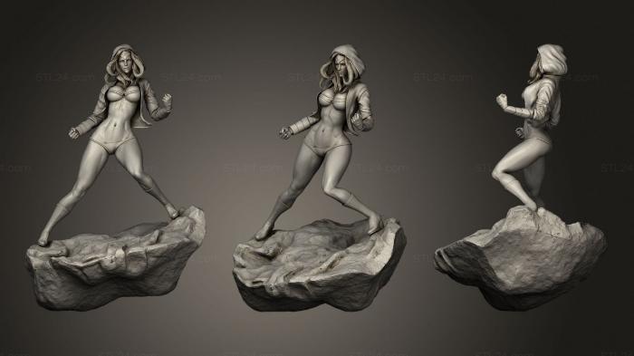 Figurines of girls (Wonder Woman, STKGL_1706) 3D models for cnc