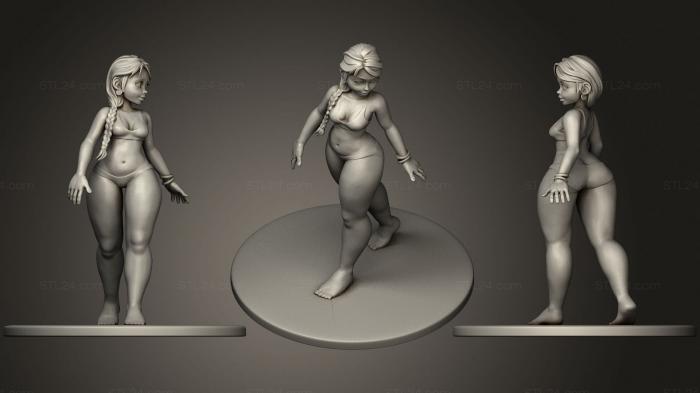 Figurines of girls (Yellow bikini, STKGL_1711) 3D models for cnc