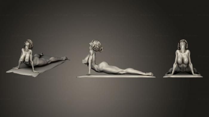 Статуэтки девушки (Растяжка для йоги, STKGL_1715) 3D модель для ЧПУ станка
