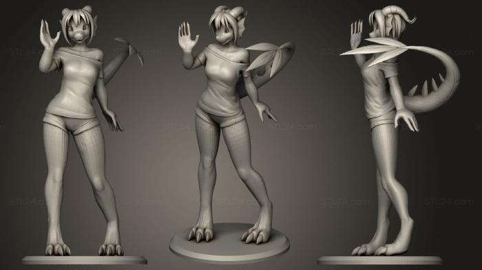 Figurines of girls (Yubi Figure and Angel Dust 2, STKGL_1720) 3D models for cnc