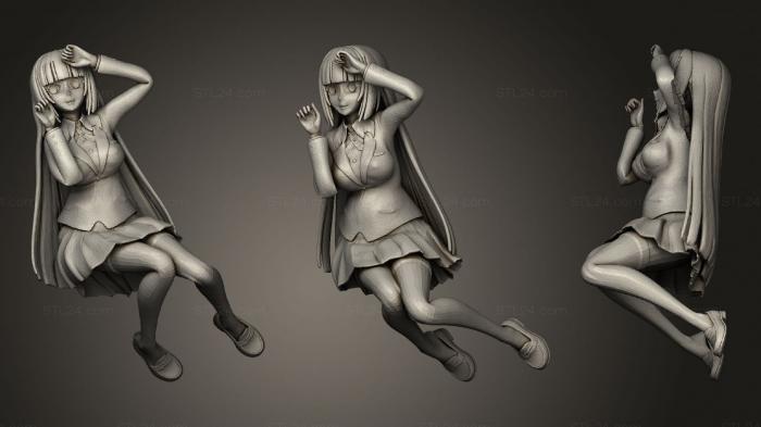 Статуэтки девушки (Юмеко джабами, STKGL_1724) 3D модель для ЧПУ станка
