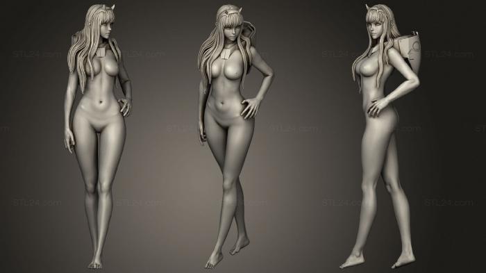 Figurines of girls (Zerotwo NSFW, STKGL_1731) 3D models for cnc