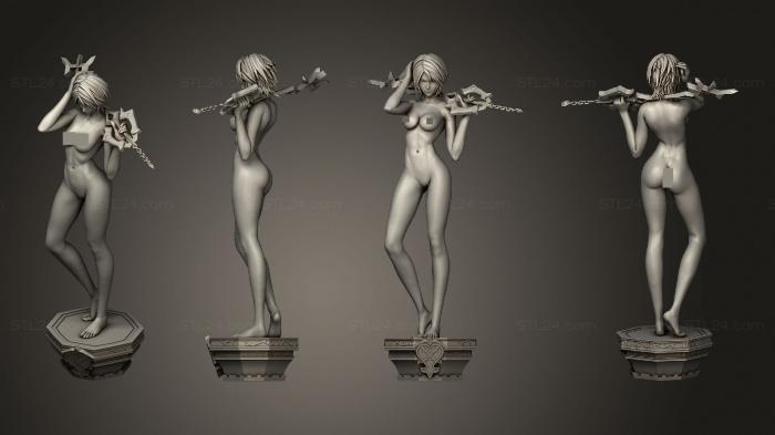 Статуэтки девушки (Версия Aqua Kingdom Hearts, STKGL_1768) 3D модель для ЧПУ станка