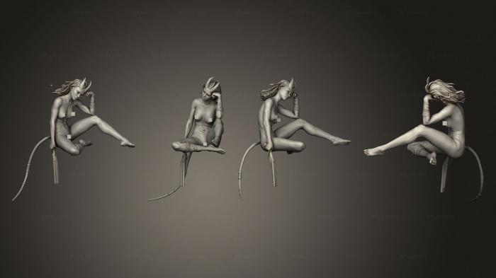 Статуэтки девушки (Пепел, STKGL_1770) 3D модель для ЧПУ станка