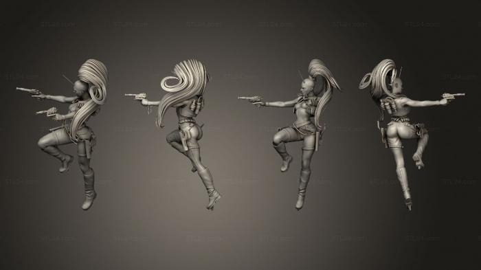 Figurines of girls (Aurra Sing Sculpture and Bust Star Wars v 3, STKGL_1773) 3D models for cnc