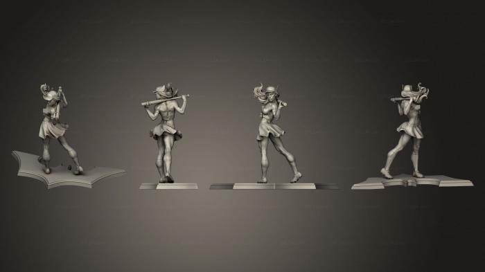 Статуэтки девушки (Женщина-летучая мышь - ы, STKGL_1793) 3D модель для ЧПУ станка