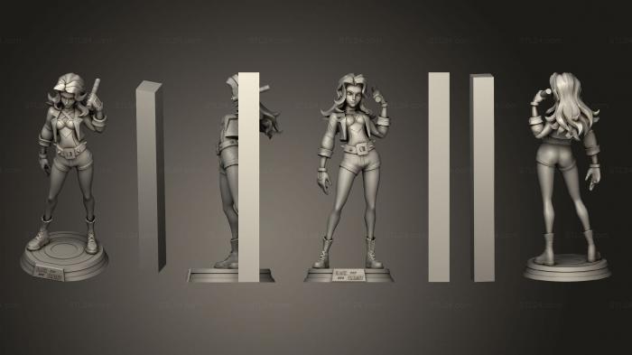 Статуэтки девушки (Стилизованная под Черную Канарейку, STKGL_1801) 3D модель для ЧПУ станка