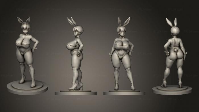 Figurines of girls (Bulma General Buta, STKGL_1814) 3D models for cnc
