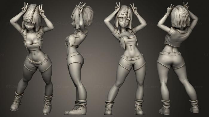 Статуэтки девушки (Бульма Торрида Мини - сингл, STKGL_1816) 3D модель для ЧПУ станка