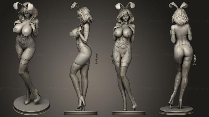 Статуэтки девушки (Девочка-Кролик Хироми, STKGL_1817) 3D модель для ЧПУ станка