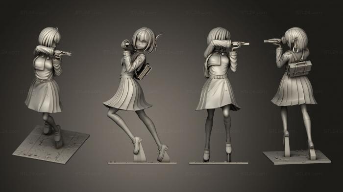Статуэтки девушки (Фигура Чисато Нисикиги, STKGL_1825) 3D модель для ЧПУ станка