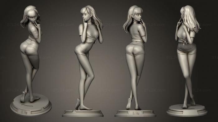 Figurines of girls (D Va, STKGL_1850) 3D models for cnc