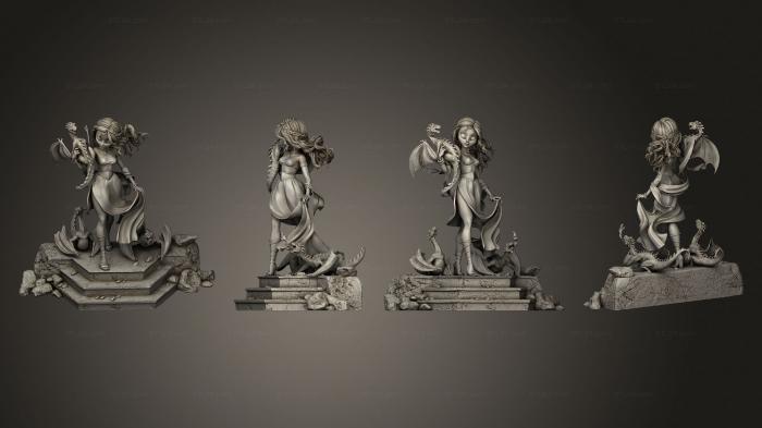 Статуэтки девушки (Утиль Мессий Дейенерис Таргариен, STKGL_1851) 3D модель для ЧПУ станка
